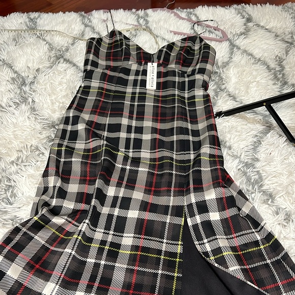 ALICE+OLIVIA SATIN MIDI DRESS - Picture 7 of 16